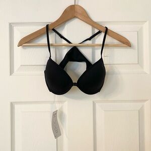 NWT Sansha Cross back Black Women's Bra
